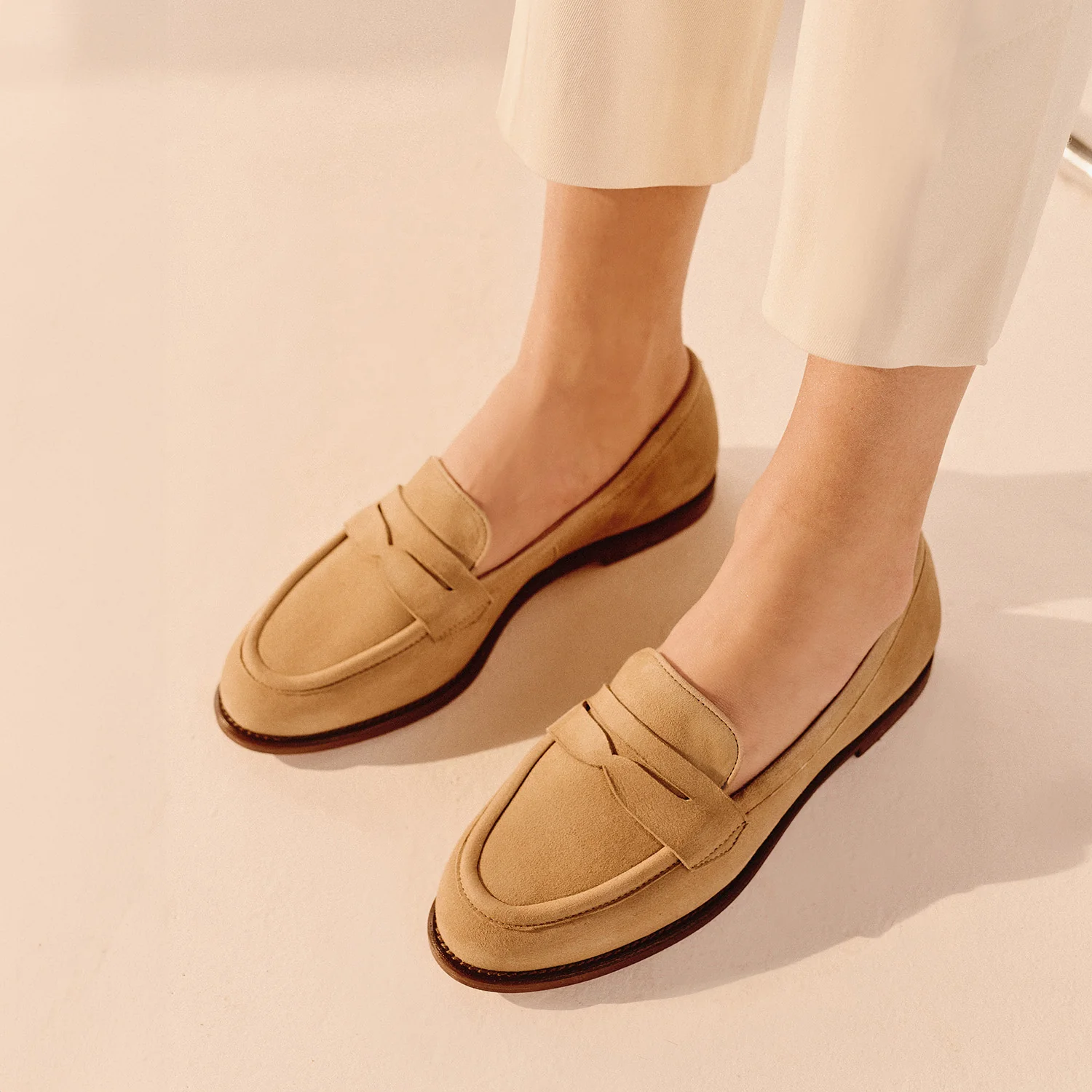 Loafersy Lorenzo Beige - Image 3
