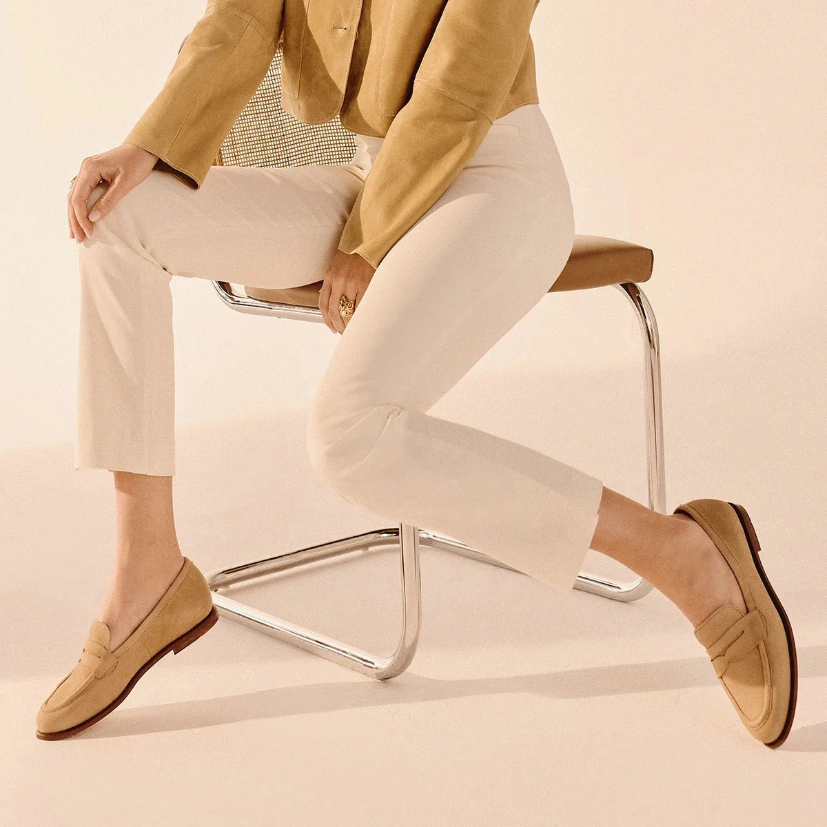 Loafersy Lorenzo Beige - Image 4